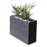 Jardiniere Muret Loft L - EDA - Graphit - 46 L - Intérieur / Extérieur - Décor Graphiques - 78,5 x 29,5 x H. 60 cm - Gris Anthracite
