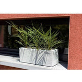 Balconniere - EDA - Graphit Up - 25 L - Intérieur/ Extérieur - Décor Graphique - 59 x 19,5 x H. 22,8 cm - Blanc Cérusé