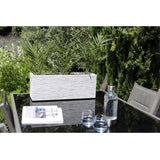 Balconniere - EDA - Graphit Up - 25 L - Intérieur/ Extérieur - Décor Graphique - 59 x 19,5 x H. 22,8 cm - Blanc Cérusé