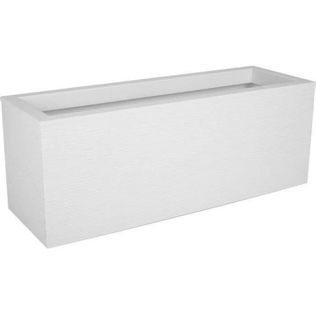 Balconniere - EDA - Graphit Up - 25 L - Intérieur/ Extérieur - Décor Graphique - 59 x 19,5 x H. 22,8 cm - Blanc Cérusé