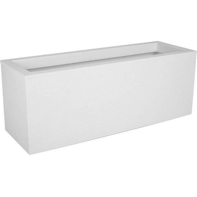 Balconniere - EDA - Graphit Up - 25 L - Intérieur/ Extérieur - Décor Graphique - 59 x 19,5 x H. 22,8 cm - Blanc Cérusé