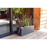 Balconniere - EDA - Graphit Up - 25 L - Intérieur / Extérieur - Décor Vagues - 59 x 19,5 x H. 22,8 cm - Gris Anthracite