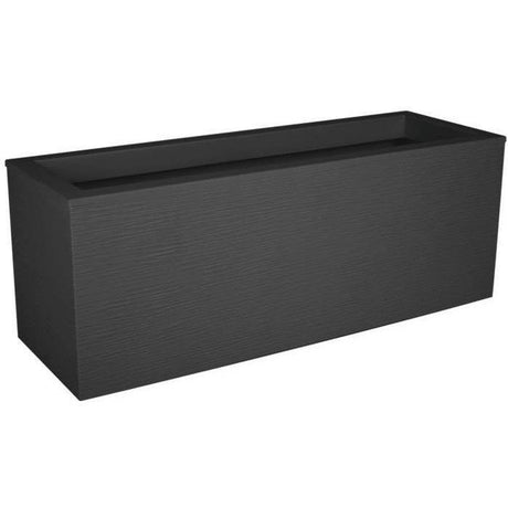 Balconniere - EDA - Graphit Up - 25 L - Intérieur/ Extérieur - Décor Graphique - 59 x 19,5 x H. 22,8 cm - Gris Anthracite