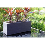 Balconniere - EDA - Graphit Up - 25 L - Intérieur / Extérieur - Décor Vagues - 59 x 19,5 x H. 22,8 cm - Gris Anthracite