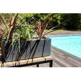 Balconniere - EDA - Graphit Up - 25 L - Intérieur/ Extérieur - Décor Graphique - 59 x 19,5 x H. 22,8 cm - Gris Anthracite