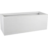 Jardiniere - EDA - Graphit Up - 57 L - Intérieur / Extérieur - Décor Vagues - 79,5 x 29,5 x H. 29,5 cm - Blanc Cérusé