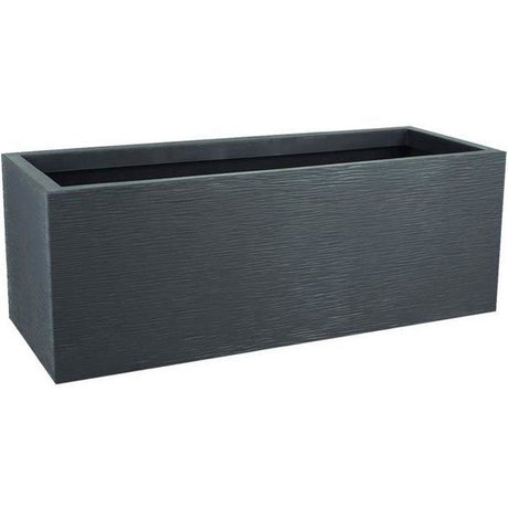 Jardiniere - EDA - Graphit Up - 57 L - Intérieur/ Extérieur - Décor Graphique - 79,5 x 29,5 x H. 29,5 cm - Gris Anthracite