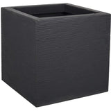 Pot de fleurs Carré 30 cm - EDA - Graphit Up - 21 L - Intérieur / Extérieur - 29,5 x 29,5 x H. 29,5 cm - Gris Anthracite