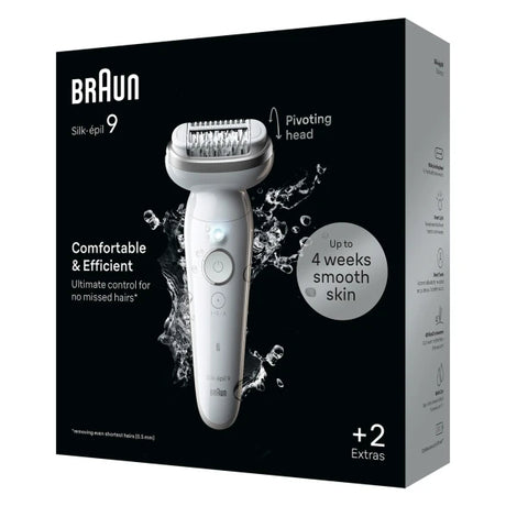 Épilateur - BRAUN - Silk-épil 9-011 3D - Sans fil - 2 modes - Blanc