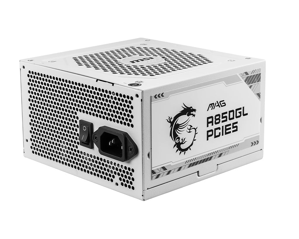 Alimentation ATX MSI Mag A850GL PCIe5 - 850W (Blanc)