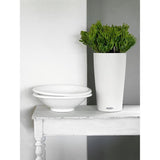 LECHUZA Pot de fleurs - Cilindro color 23 - Ø 23 x 41 cm - 6 L - Kit complet - Blanc