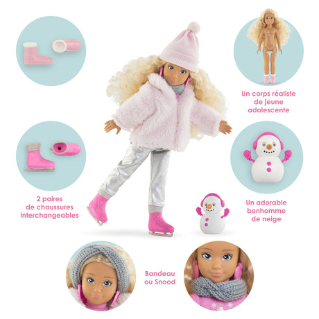 Poupée mannequin - COROLLE - Valentine a la Montagne - 28 cm - 4 accessoires - des 4 ans