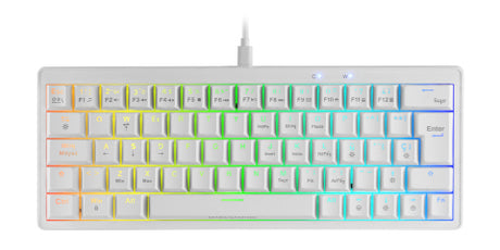 Clavier Gamer mécanique (Blue Switch) Mars Gaming MKMiniPro TKL RGB (Blanc)