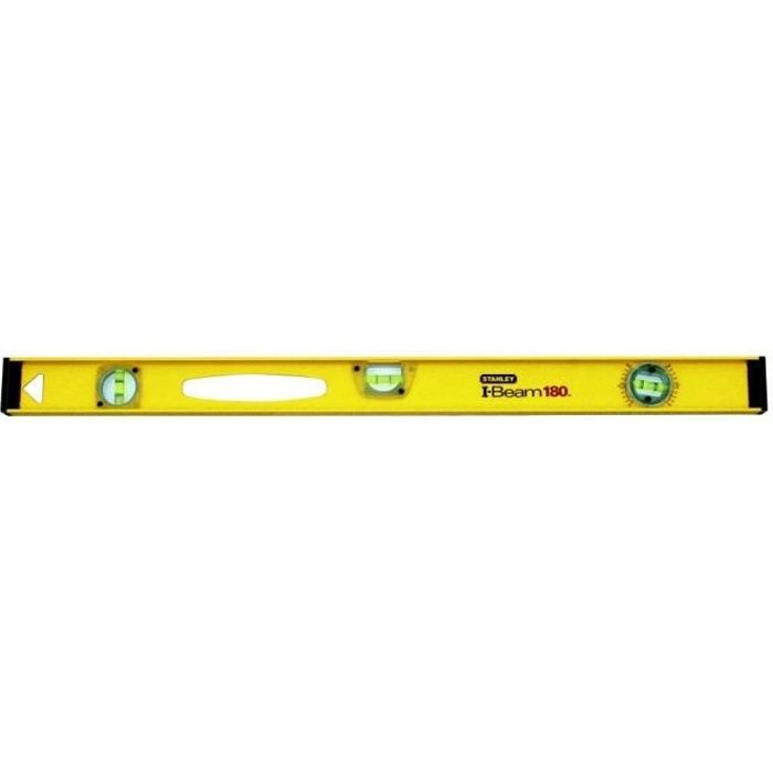 Niveau profilé - STANLEY - 1-42-921 - I-Beam 180 - en aluminium - précision +/-1,5mm/m - 3 fioles réversibles