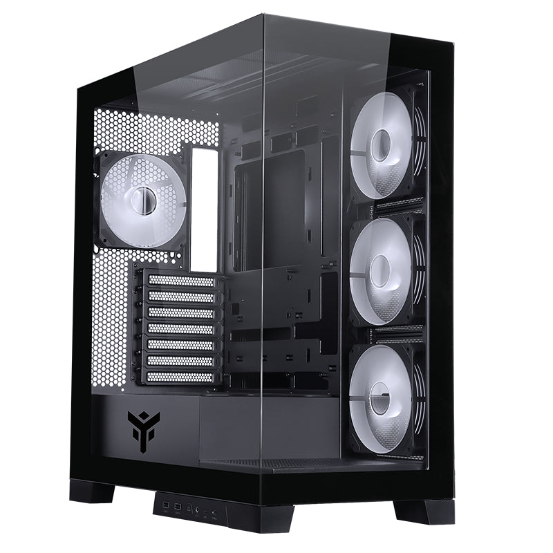 Boitier Moyen Tour ATX iTek Showbui 45 RGB avec panneaux vitrés (Noir)