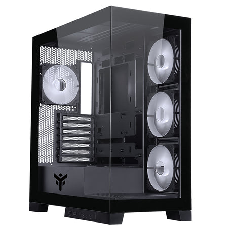 Boitier Moyen Tour ATX iTek Showbui 45 RGB avec panneaux vitrés (Noir)