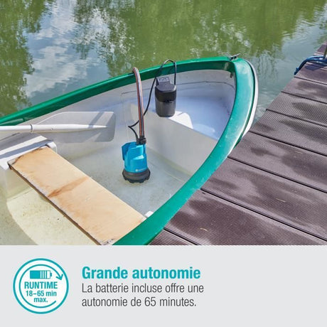 GARDENA Pompe immergée eau claire 200/2 Li-ion 18V P4A– Débit max 2000l/h & pression max 2bar – Extension garantie 5 ans (14600-20)