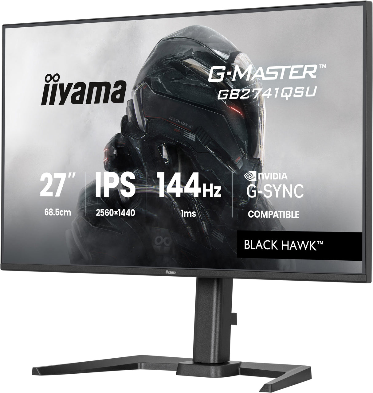 Ecran 27" Iiyama G-Master Black Hawk GB2741QSU-B1 Quad HD 144Hz (Noir)
