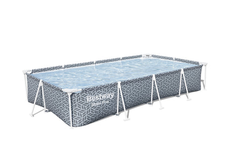 Piscine hors sol tubulaire BESTWAY - Steel Pro™ - 366 x 201 x 66 cm - Rectangulaire - décor graphique