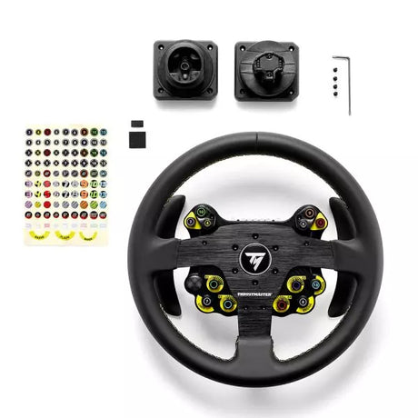 Volant PC/PS4/PS5/Xbox - THRUSTMASTER - Evo Racing 32R - Leather Cuir/structure Alu 32cm Palettes magnétiques 25 boutons 7 LEDS