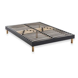 DEKO DREAM SOMKIT Sommier en Kit 140x190 cm - 20 lattes - Gris anthracite - RÈglable