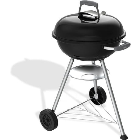 Barbecue a charbon - Weber - Compact Kettle - Ř47 cm - Acier émaillé - Clapet d'aération - 6 couverts - Noir