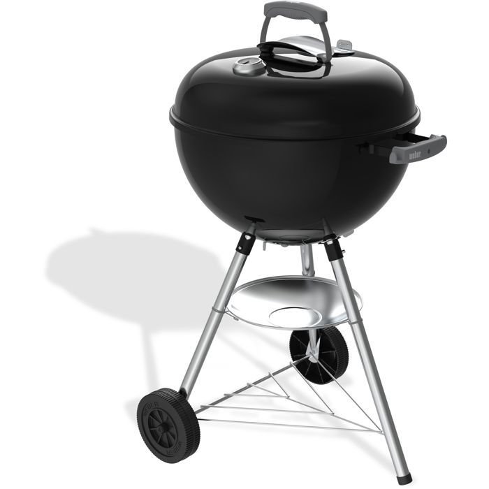 Barbecue a charbon - Weber - Bar-B-Kettle - Ø47 cm - Thermometre intégré - Acier émaillé - 6 couverts - Noir