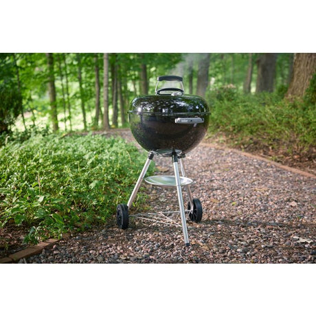 Barbecue a charbon - Weber - Bar-B-Kettle - Ř47 cm - Thermometre intégré - Acier émaillé - 6 couverts - Noir