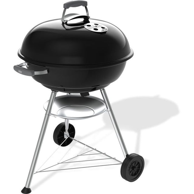 Barbecue a charbon - Weber - Compact Kettle - Ř57 cm - Acier émaillé - Clapet d'aération - 9 couverts  - Noir