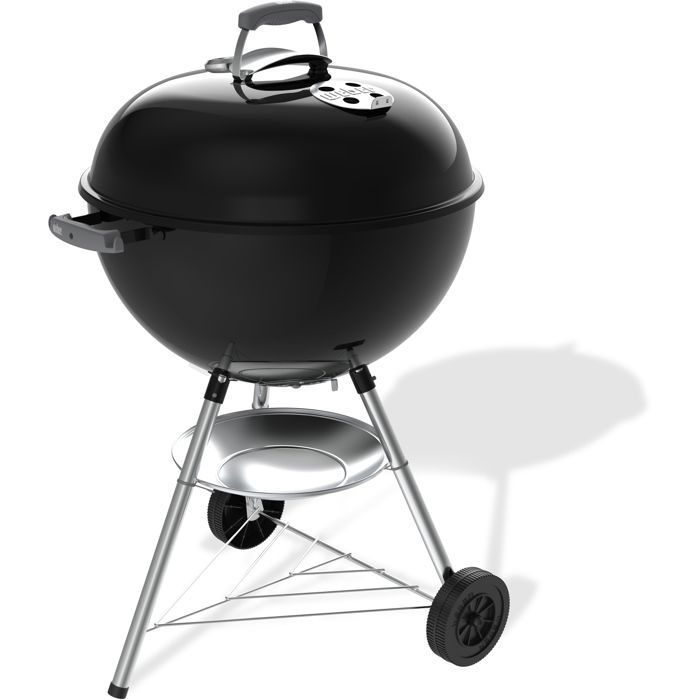 Barbecue a charbon - Weber - Bar-B-Kettle - Ř57 cm - Thermometre intégré - Acier émaillé - 9 couverts - Noir