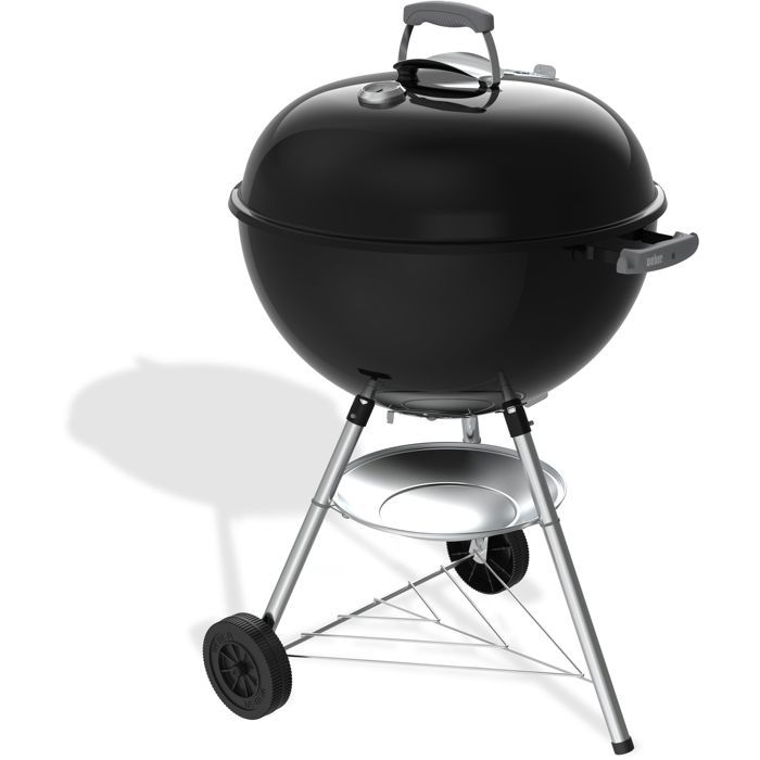 Barbecue a charbon - Weber - Bar-B-Kettle - Ř57 cm - Thermometre intégré - Acier émaillé - 9 couverts - Noir