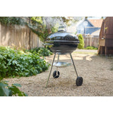 Barbecue a charbon - Weber - Bar-B-Kettle - Ř57 cm - Thermometre intégré - Acier émaillé - 9 couverts - Noir