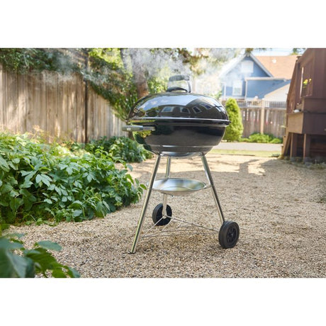 Barbecue a charbon - Weber - Bar-B-Kettle - Ř57 cm - Thermometre intégré - Acier émaillé - 9 couverts - Noir