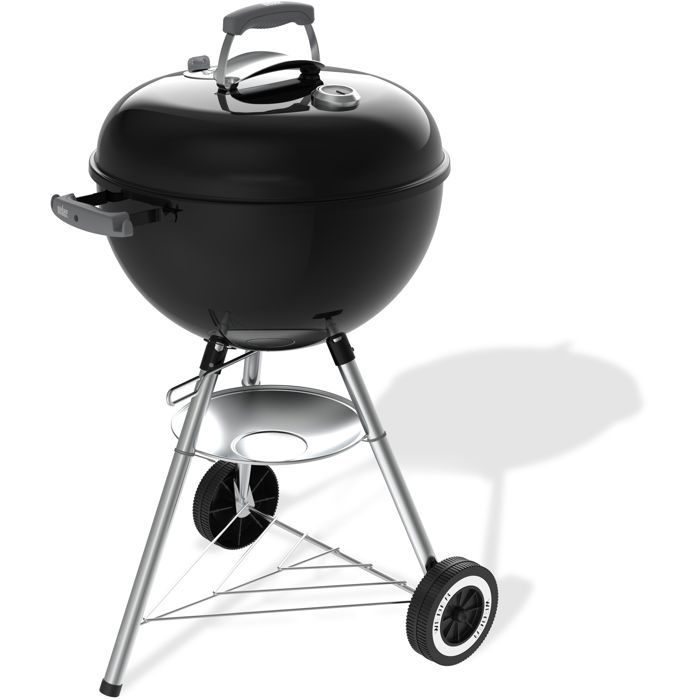 Barbecue a charbon - Weber - Original Kettle - Ř47 cm - Thermometre intégré - Acier émaillé - Clapet d'aération - 6 couverts - Noir