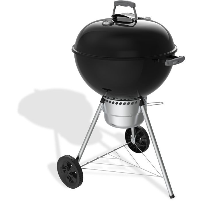 Barbecue a charbon - Weber - Original Kettle E-5730 - Ø57 cm - Thermometre intégré - Clapet d'aération - 9 couverts - Noir