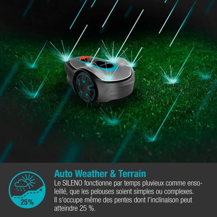 Tondeuse robot connectée Bluetooth GARDENA SILENO Minimo 500 (15202-26 )- 500m²