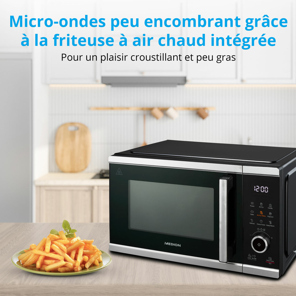 Four micro onde MEDION MD 11499 - Fonction friture a air chaud