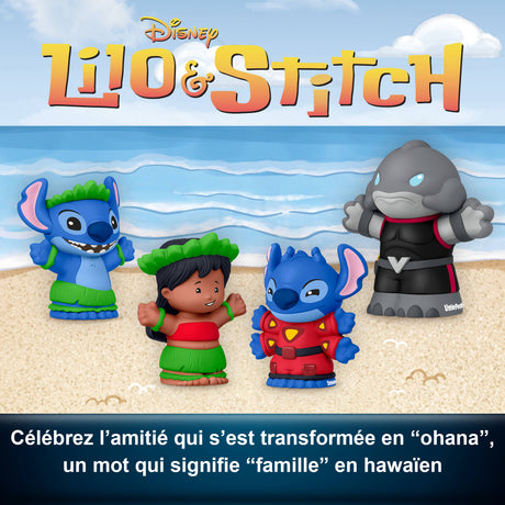 Figurines Lilo et Stitch, Little People, Coffret Disney 4 figurines, JFC77, Des 3 ans
