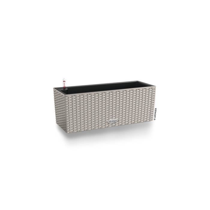 LECHUZA Jardiniere - Balconera cottage 50 - 50 x 19 x 19 cm - 8 L - Kit complet - Brun sable