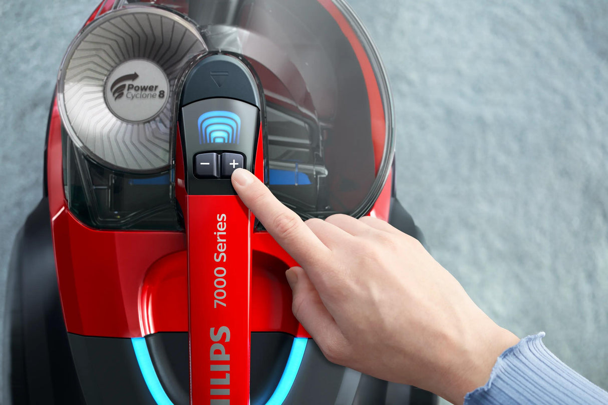 Aspirateur sans sac - PHILIPS - FC9729/09 - Série 7000 Power pro Expert  - 900W - PowerCyclone 8 - Rouge