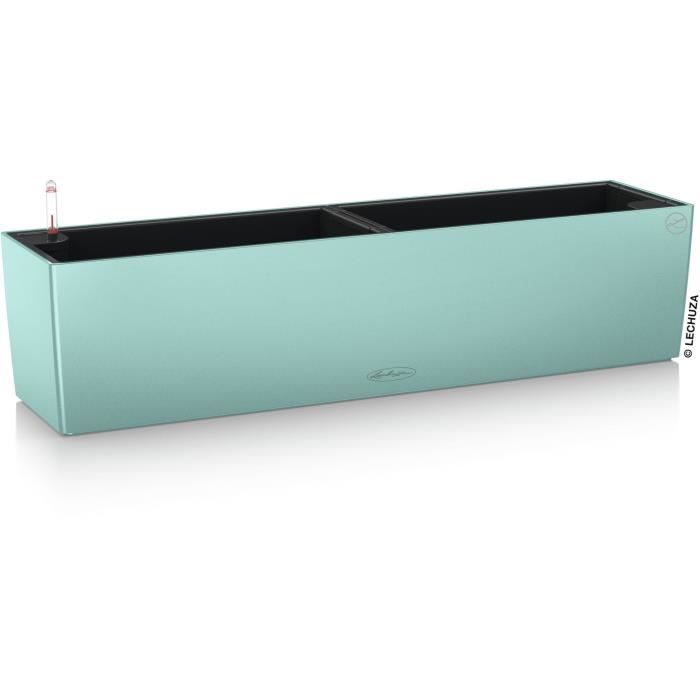 LECHUZA Jardiniere - Balconera Color 80 - 79 x 19 x 19 cm - Kit complet - Vert pastel - 12 L