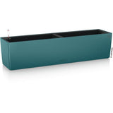 LECHUZA Jardiniere - Balconera Color 80 - 79 x 19 x 19 cm - Kit complet - Bleu pétrole - 12 L