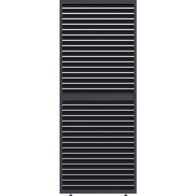 Panneau brise-vue - OMBREA - Ventelles horizontales mobiles - 1 m - Aluminium - Anthracite