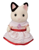 Figurines miniatures - SYLVANIAN FAMILIES - 5646 - La fille Chat bicolore et son goűter d'anniversaire