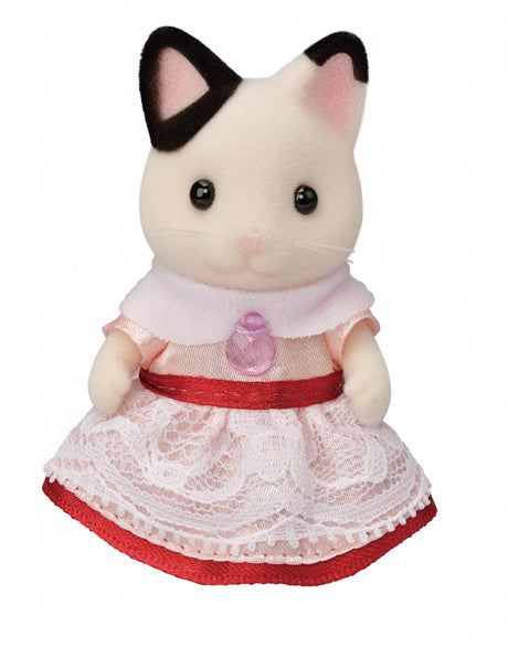 Figurines miniatures - SYLVANIAN FAMILIES - 5646 - La fille Chat bicolore et son goűter d'anniversaire