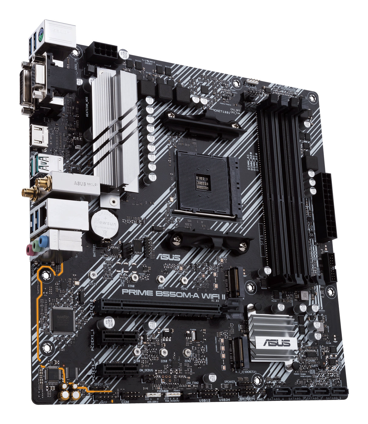 Carte mere - ASUS - PRIME B550M-A WIFI II - AMD B550 - Emplacement AM4 micro ATX