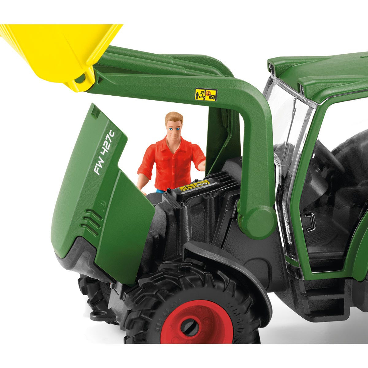 Tracteur et remorque, Coffre schleich avec 1 tracteur, 1 rremorque,  1 figurine humaine articulée, 1 figurine chien, pour enfants