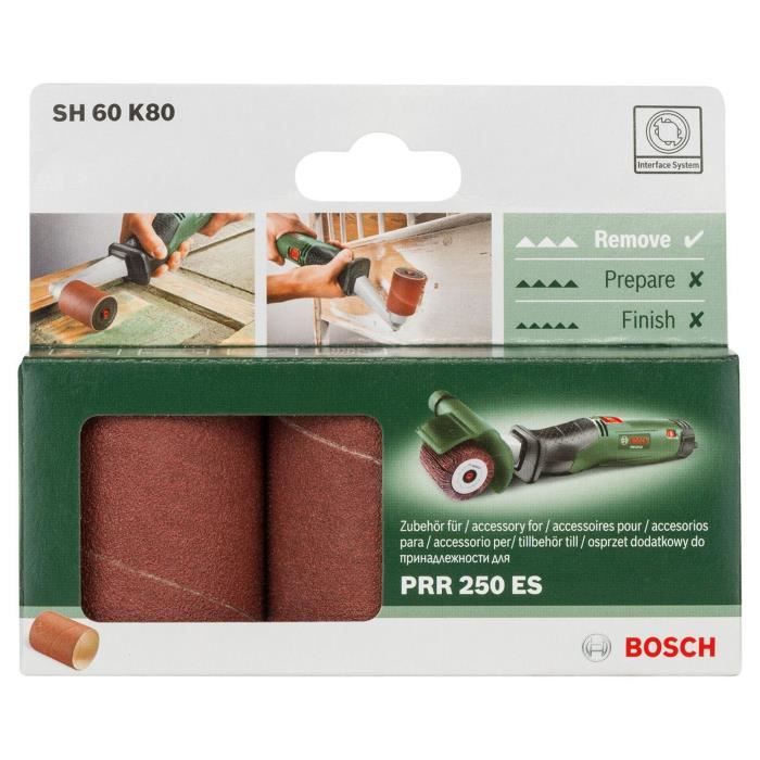 Manchon abrasif Bosch - Grain 80 - Largeur Rouleau 60mm - Accessoire pour Texoro