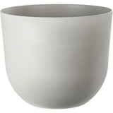 Pot de fleurs rond - GARDEN ID - Swing Rond - Ø 40 - 30 L - H 32 cm - Pierre Blanche