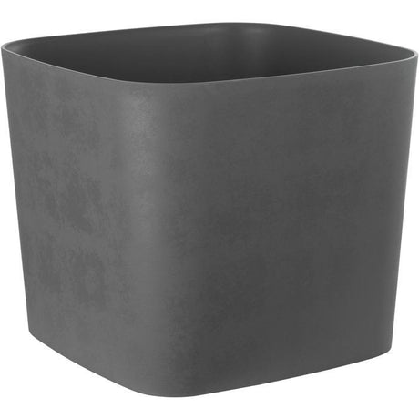 Pot de fleurs carré - GARDEN ID - Swing Carré - 16 L - 30 x 30 h 25 cm - Gris